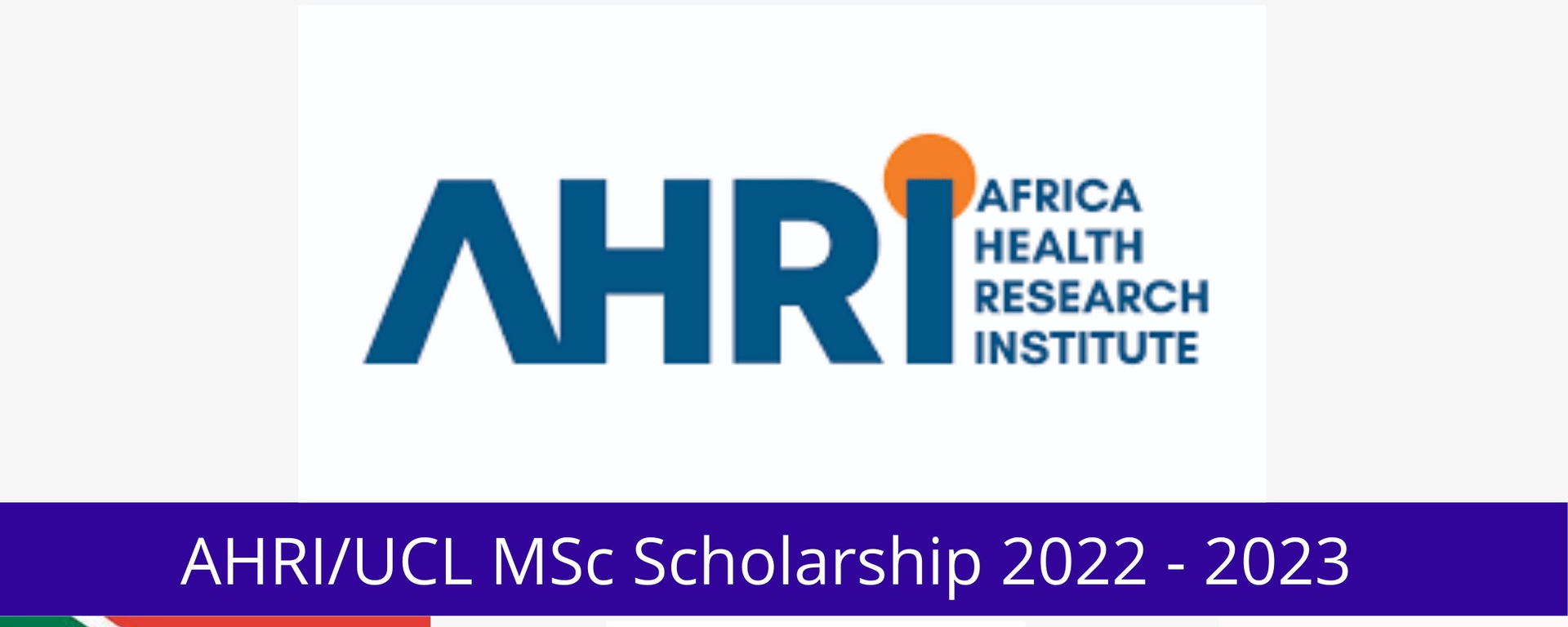 Africa Health Research Institute Scholarship 2022 at Africa Health